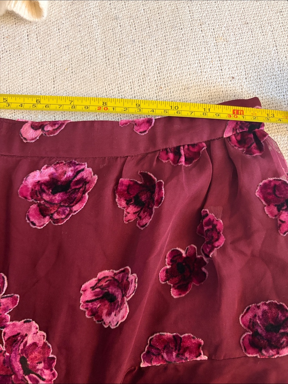 for Love & Lemons Silk-Blend Sophie Velvet Floral Skirt Pansy - Small - Picture 14 of 16